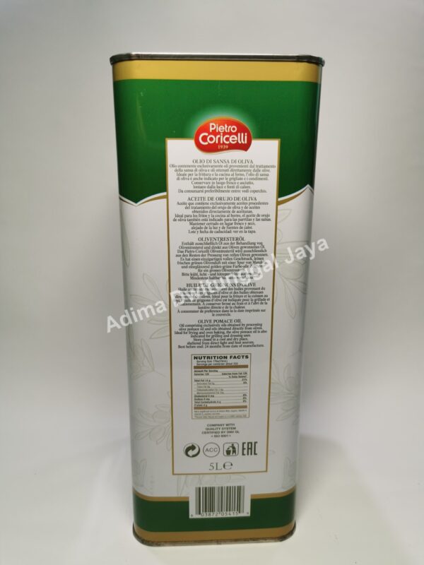 PIETRO CORICELLI Pomace Olive Oil 5ltr